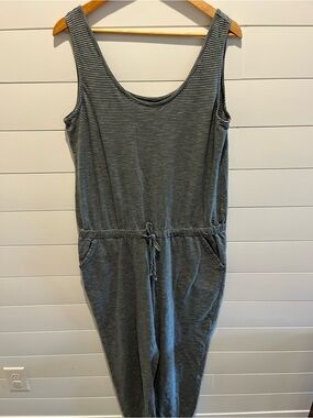 Pact Grey Striped Kids One-Piece Jumpsuit